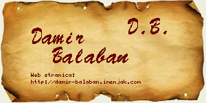 Damir Balaban vizit kartica